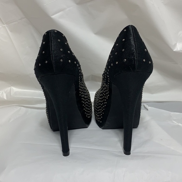 MADDEN Girl Luzter Black Studded open Toe Heel Size 6.5M - Picture 3 of 10